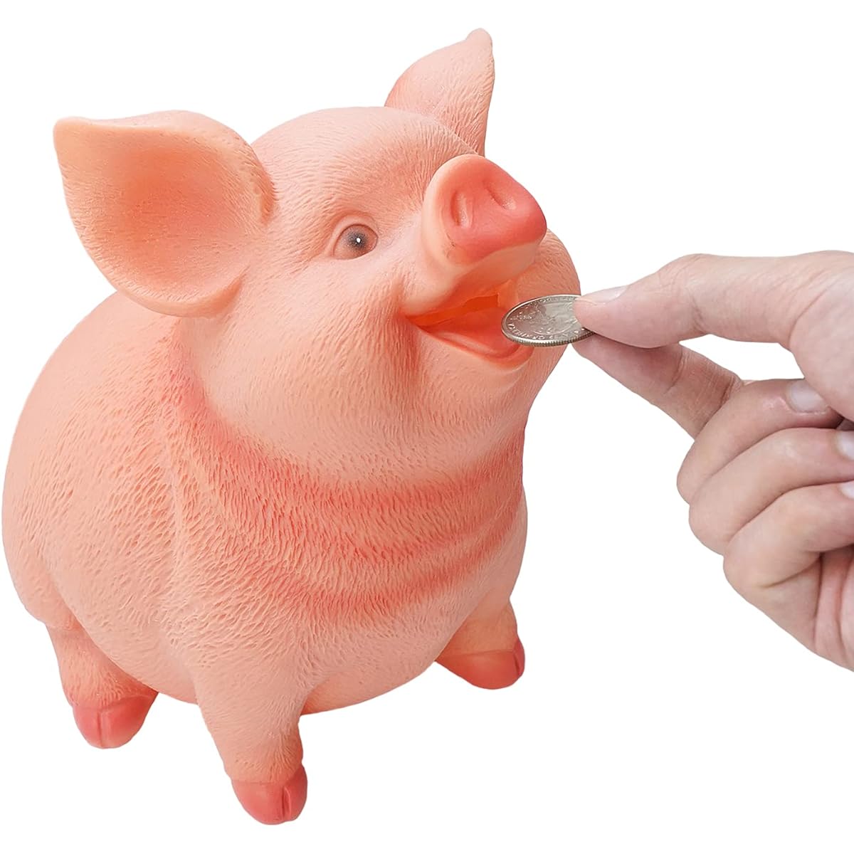 DreamsEden Cute Dog Piggy Bank - Plastic Storage Pot Property Piggy Bank Coin Bank (Shiba Inu)
