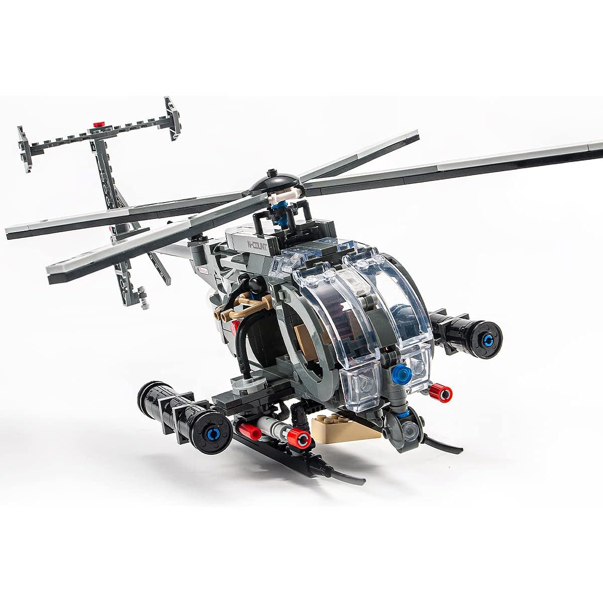 dOvOb Warbird Helicopter Building Blocks Set, Combat Military Aircraft Toys, Gift for Kids or Adults (523 Pieces)