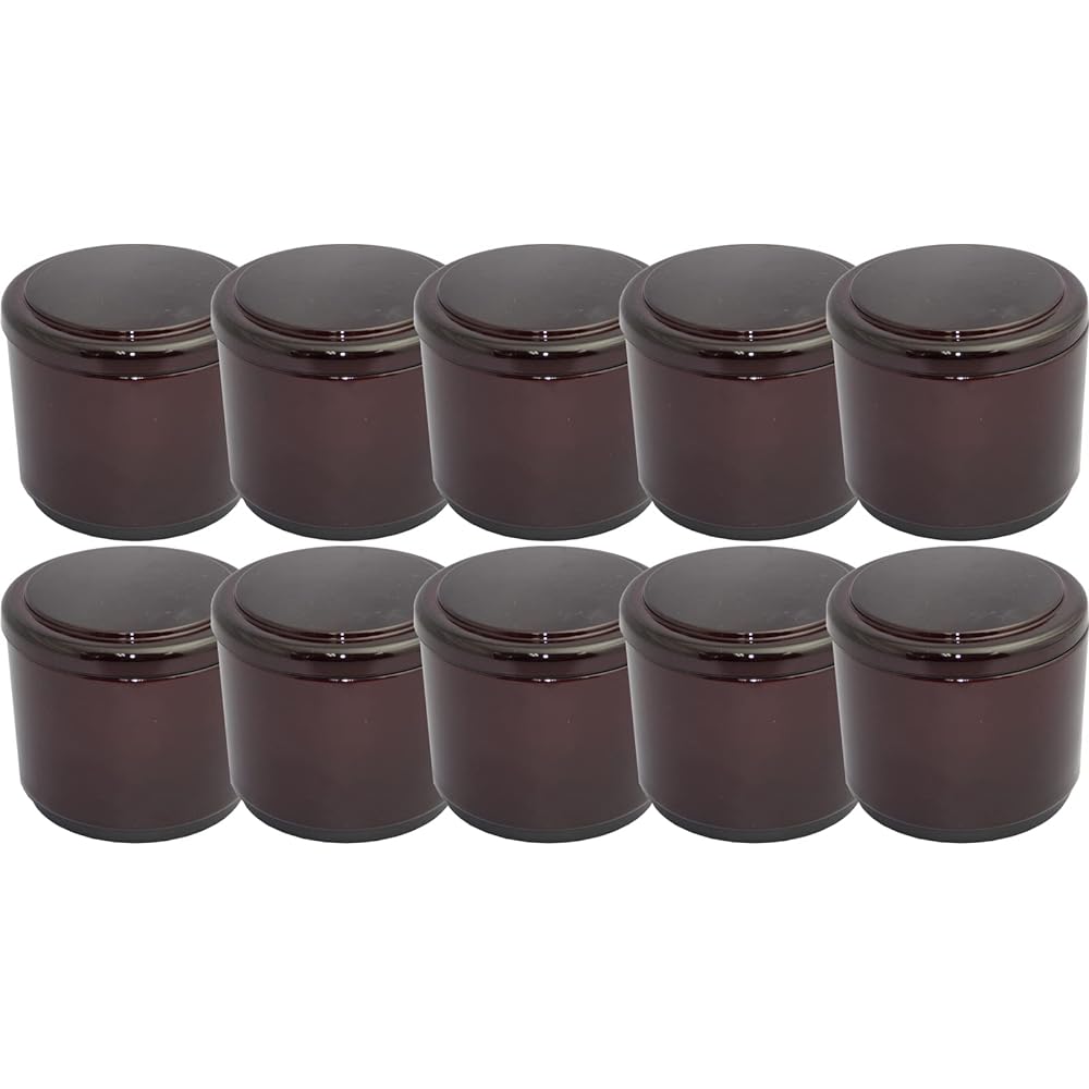 [Commercial Use Set] Fukui Craft Ohitsu Cylindrical Rice Utensil, Made in Japan, Tamauchi Vermilion Paint, Deep, 1 Tier (10 Customers)