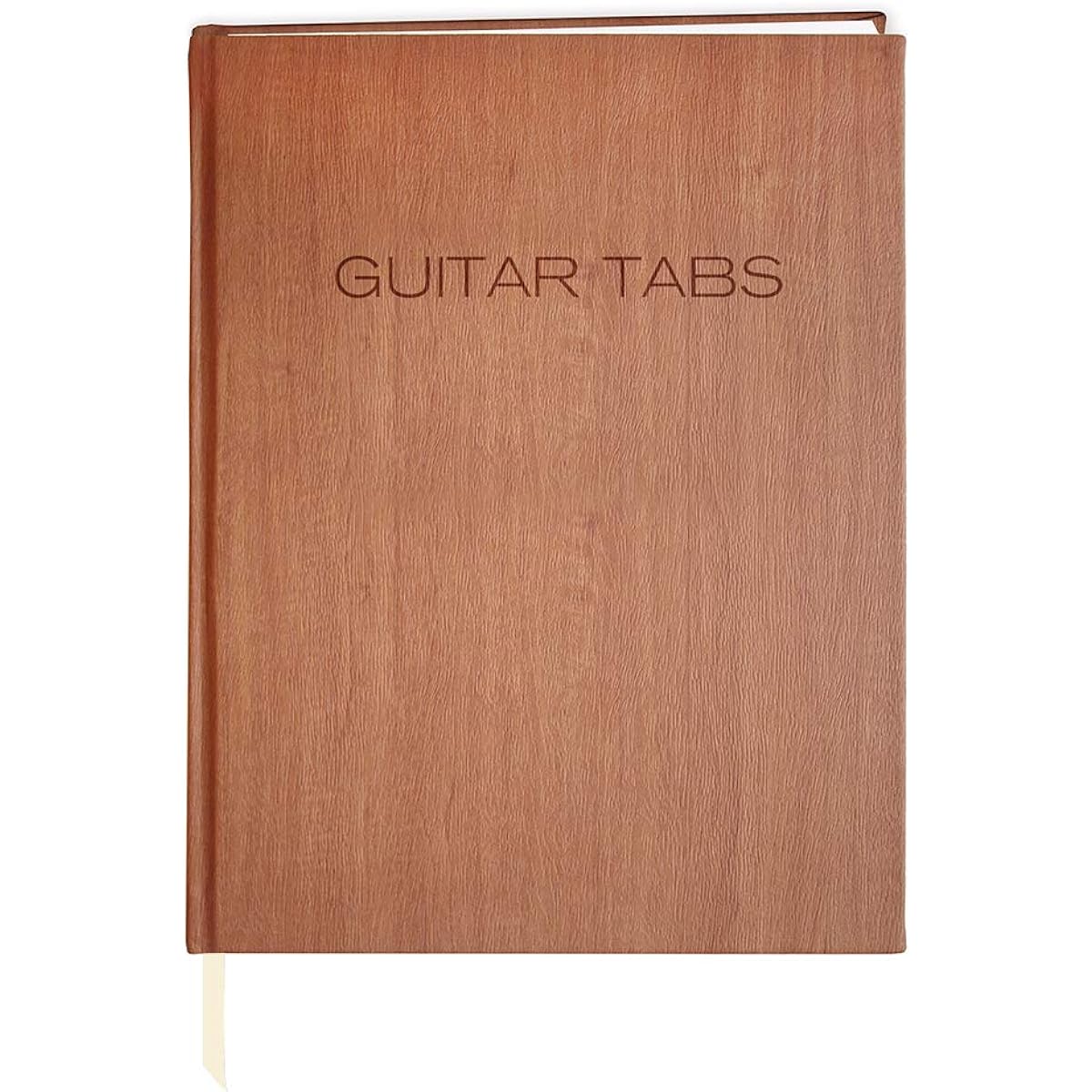 BookFactory Guitar Tableture Notebook/Guitar Journal - 168 Pages, Imitation Leather Cover, Smyth Sewn Hardbound, 8 7/8 x 11 1/4 Inch Tab Format (LOG-168-LCR-A-(Guitar Table)-Main)