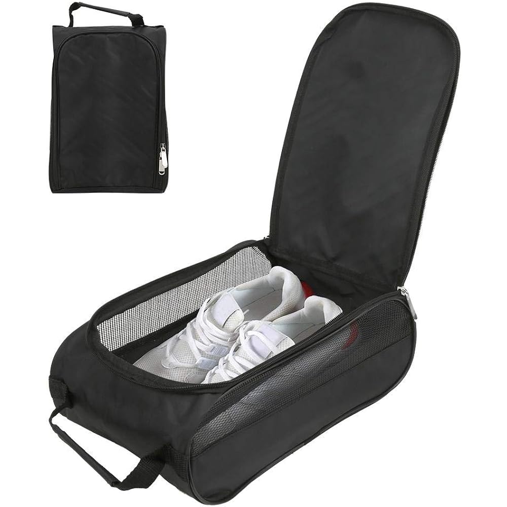 Nylon golf shoe carrier bag, golf shoe bag, golf shoe case, sneaker shoes 32.5x20.5x12.5cm other shoes