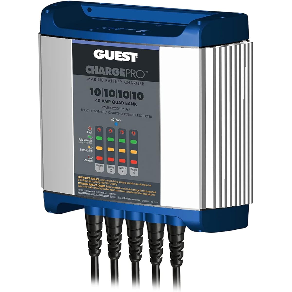 Guest 2740A Guest Onboard Battery Charger 40A/12V 4 Banks; 120V Input