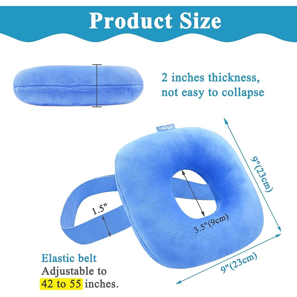 Mistuki Piercing Pillow Ear Pillow for Side Sleepers with Hole CNH Donut Protector Pillow Ear Tenderness Pain Relief Medical Ear Guard Care Cushion