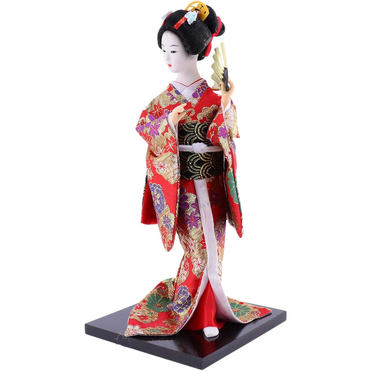 NOLITOY Asian Decor 12" Japanese Geisha Kimono Doll Doll Ornaments Asian Geisha Collectible Figure Office Home Table Decoration Japanese Kimono Geisha Doll Collectible Doll