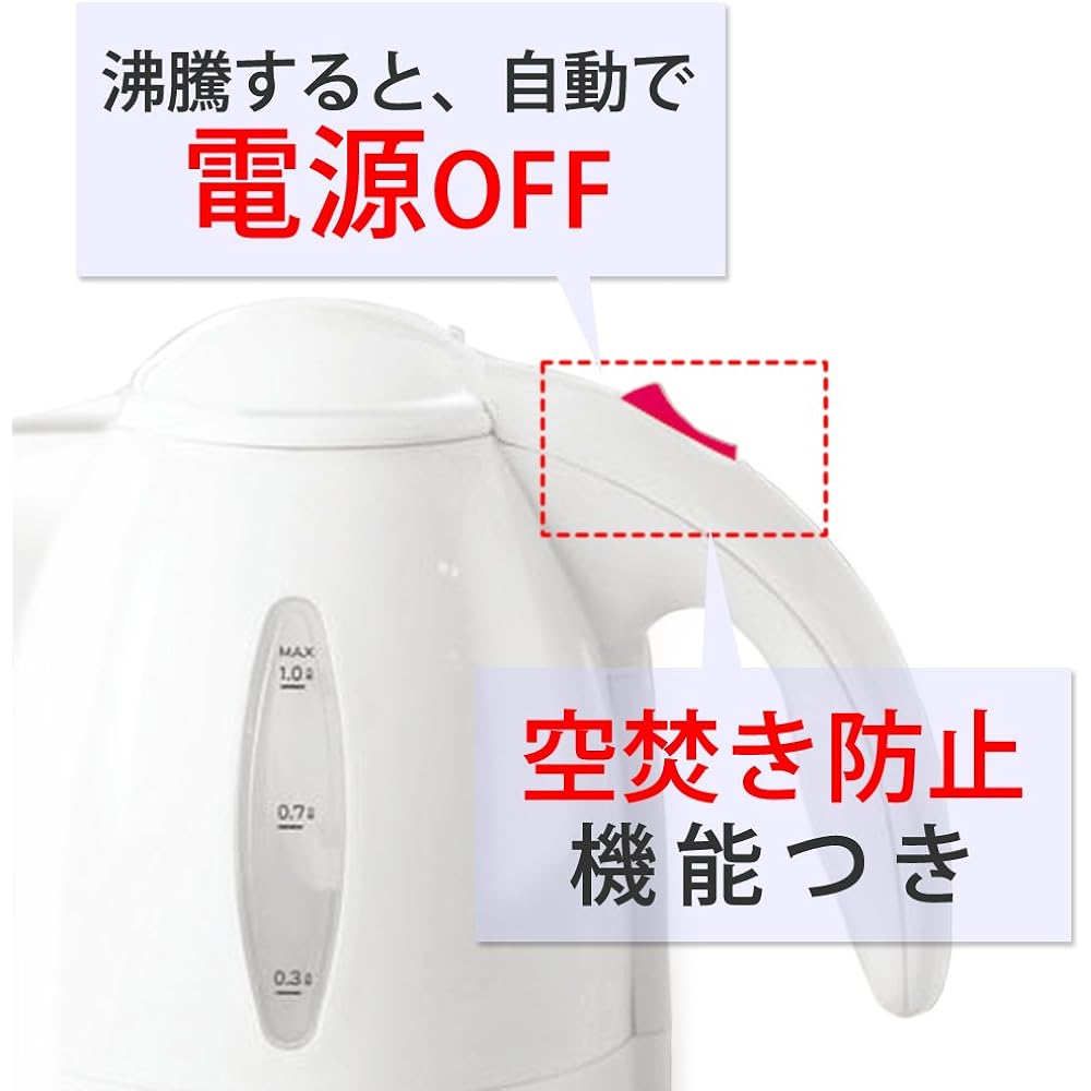 Iris Ohyama Electric Kettle White IKE-1001-W