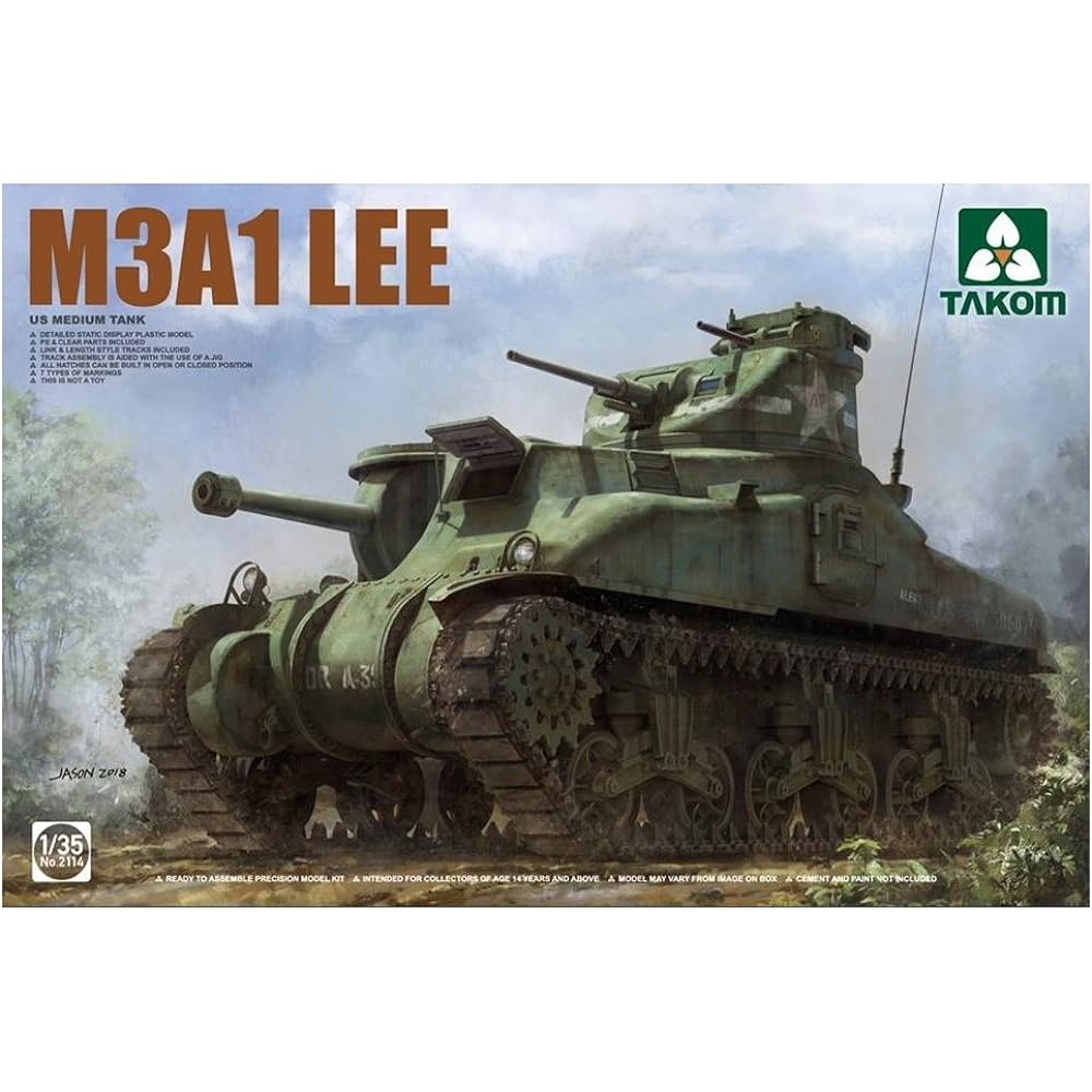 Tacom 1/35 US Army M3A1 Lee Medium Tank Plastic Model TKO2114