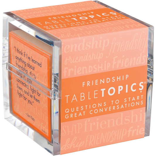 TableTopics Friendship - 135 Conversation Starter Questions and Quotes Fun Conversations for Groups of Friends Great Gifts