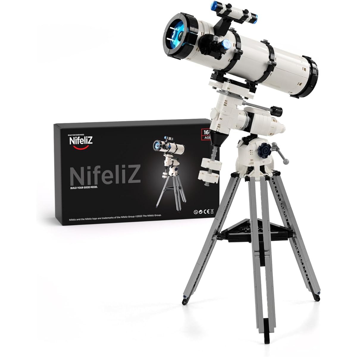 Nifeliz Astronomical Telescope, Real Telescope Building Blocks Set, Collectible Telescope Display Kit for Gift (780 Mini Pieces)