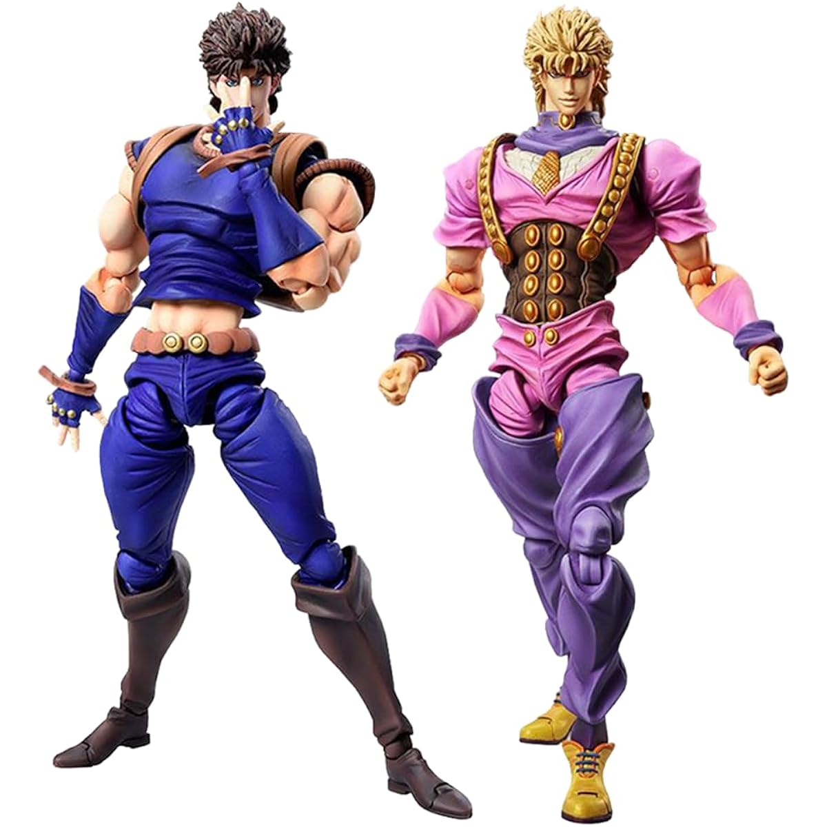 QAHEART Dio Brando Figure Kujo Jotaro/Joseph Joestar Anime Figure Statue Super Movable Action Figure Ornament, 6.69inch(17cm), Dio Brando&Joseph Joestar