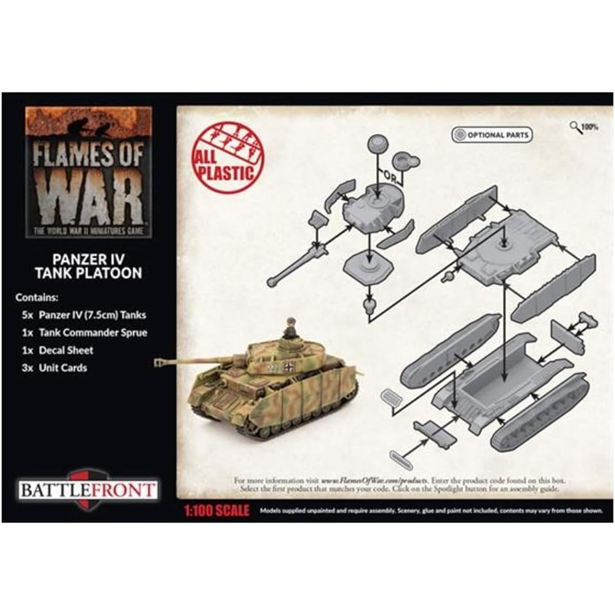 War of Fire: Late War: Germany: Panzer IV Platoon (GBX142)