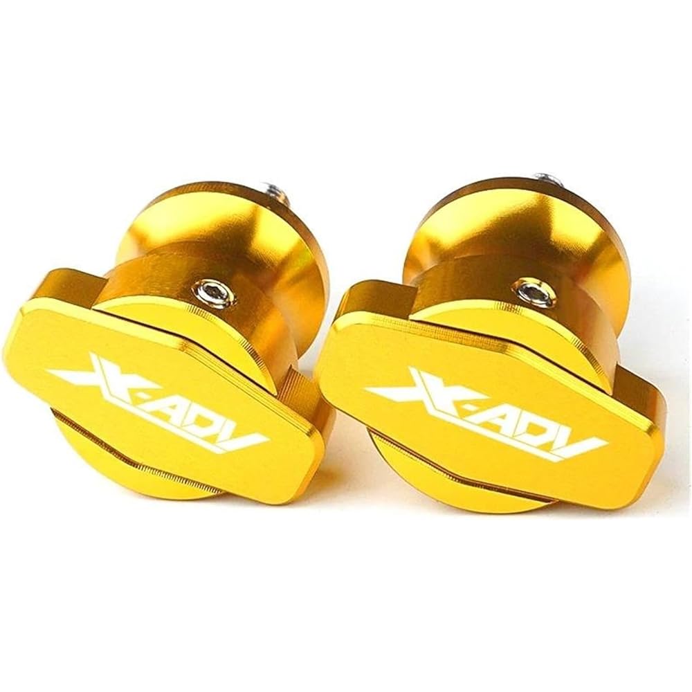 Bike Stand Screw Slider Motorcycle Frame Stand 8mm Screw Slider Swing Arm Spool Slider M8 For X-ADV750 XADV750 X-ADV XADV 750 2017 2018 (Color: Gold)