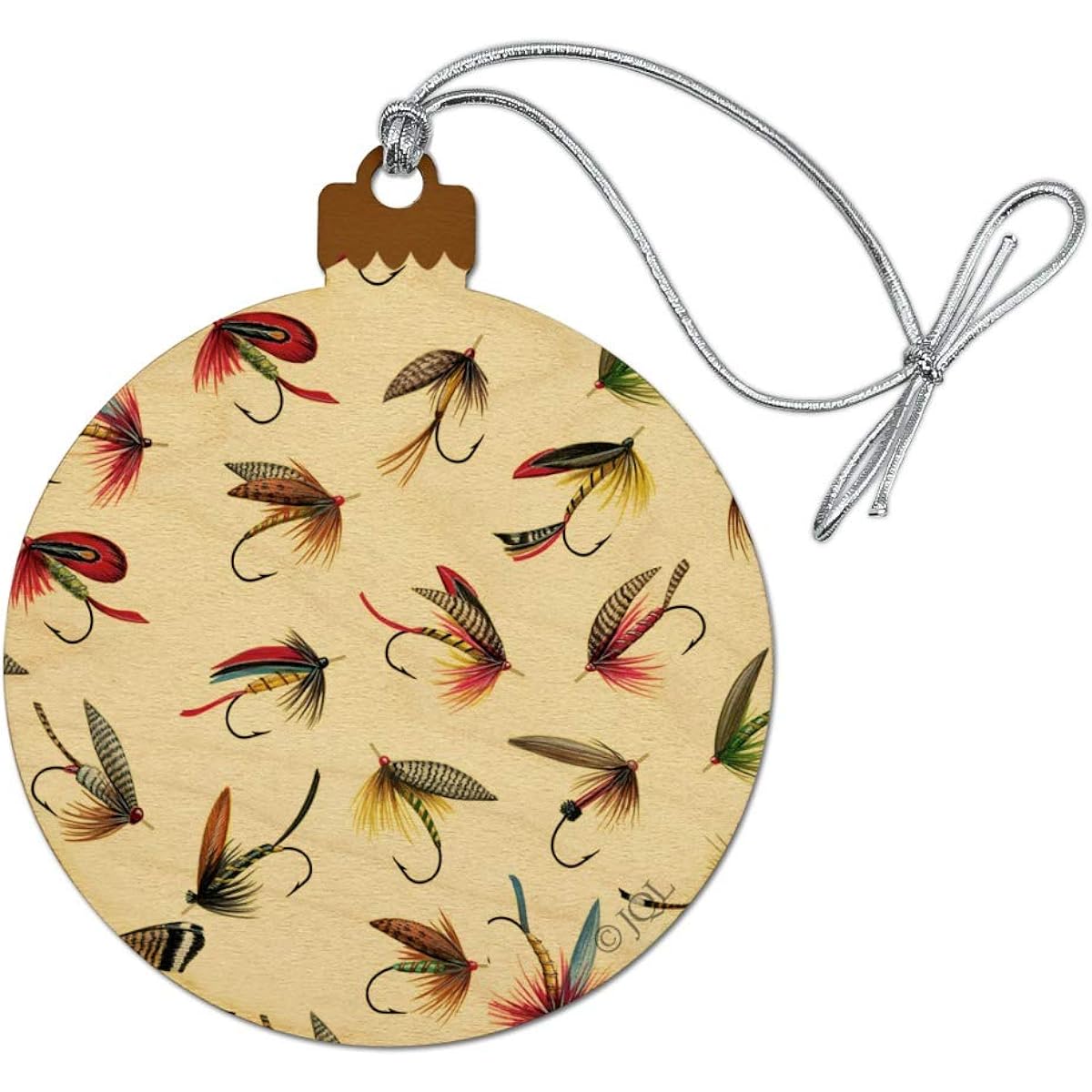 Flies Fly Fishing Fly Fishing Lures Lake River Wood Christmas Tree Holiday Ornaments