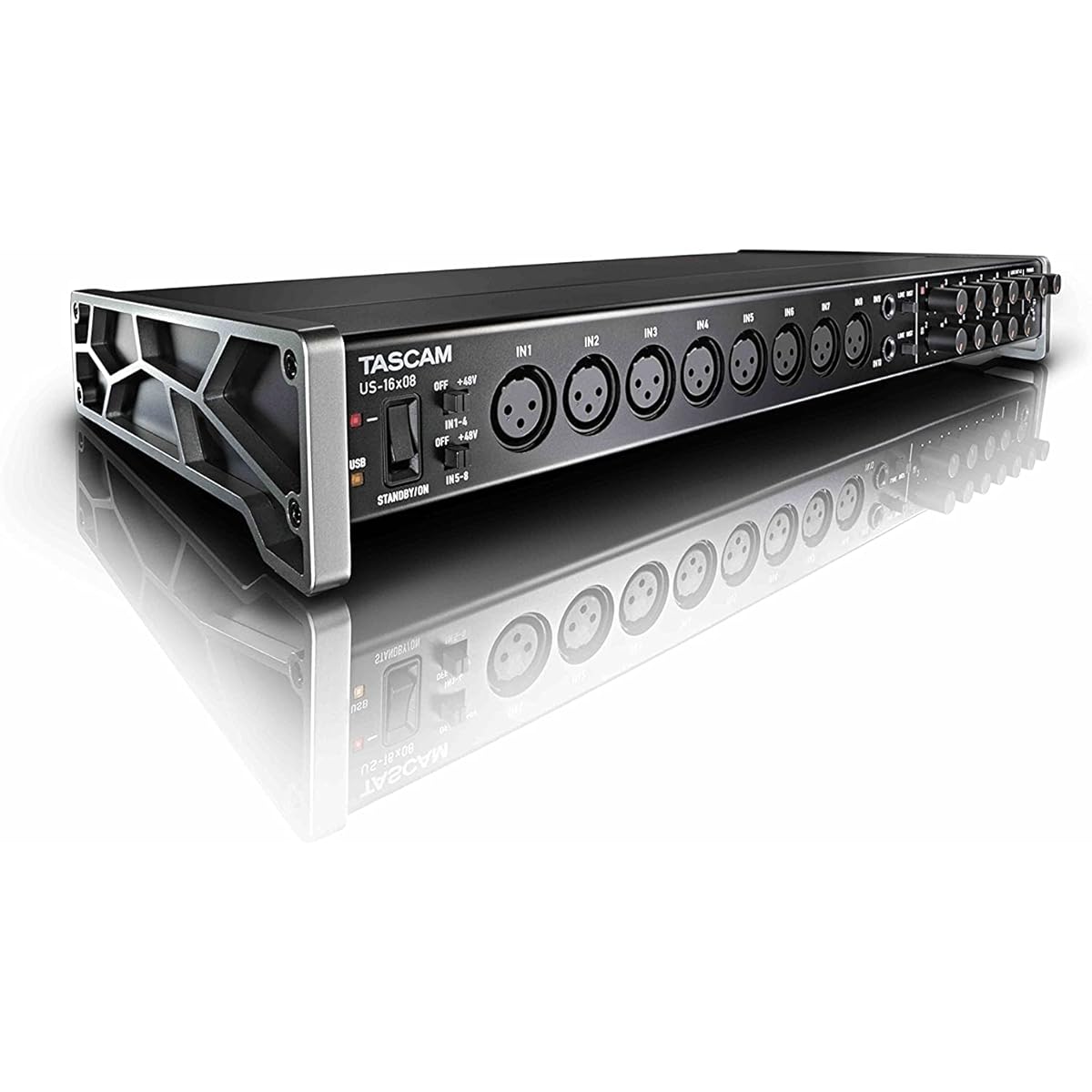 TASCAM audio MIDI interface 16 inputs 8 outputs US-16x08