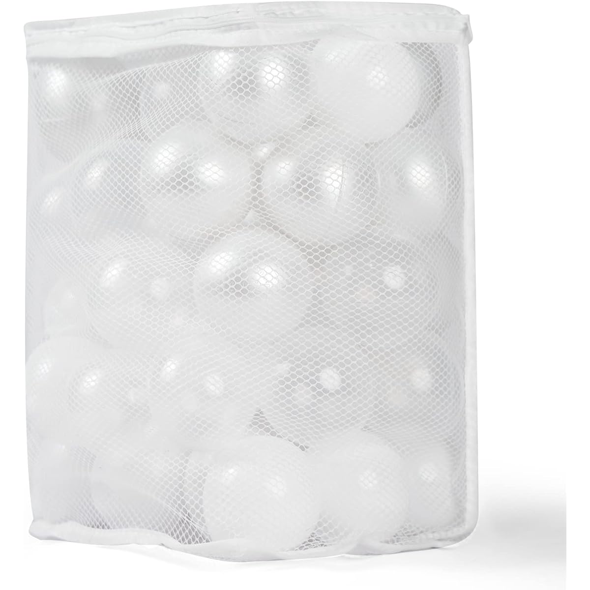 TRENDPLAY Large Ball Pit Balls for Toddlers 1-3 Pack of 50 White Balls BPA Free Phthalate Free Crush Resistant Balls for Baby Kids Party Tent Pearl White+White+Clear 2.75 Inch