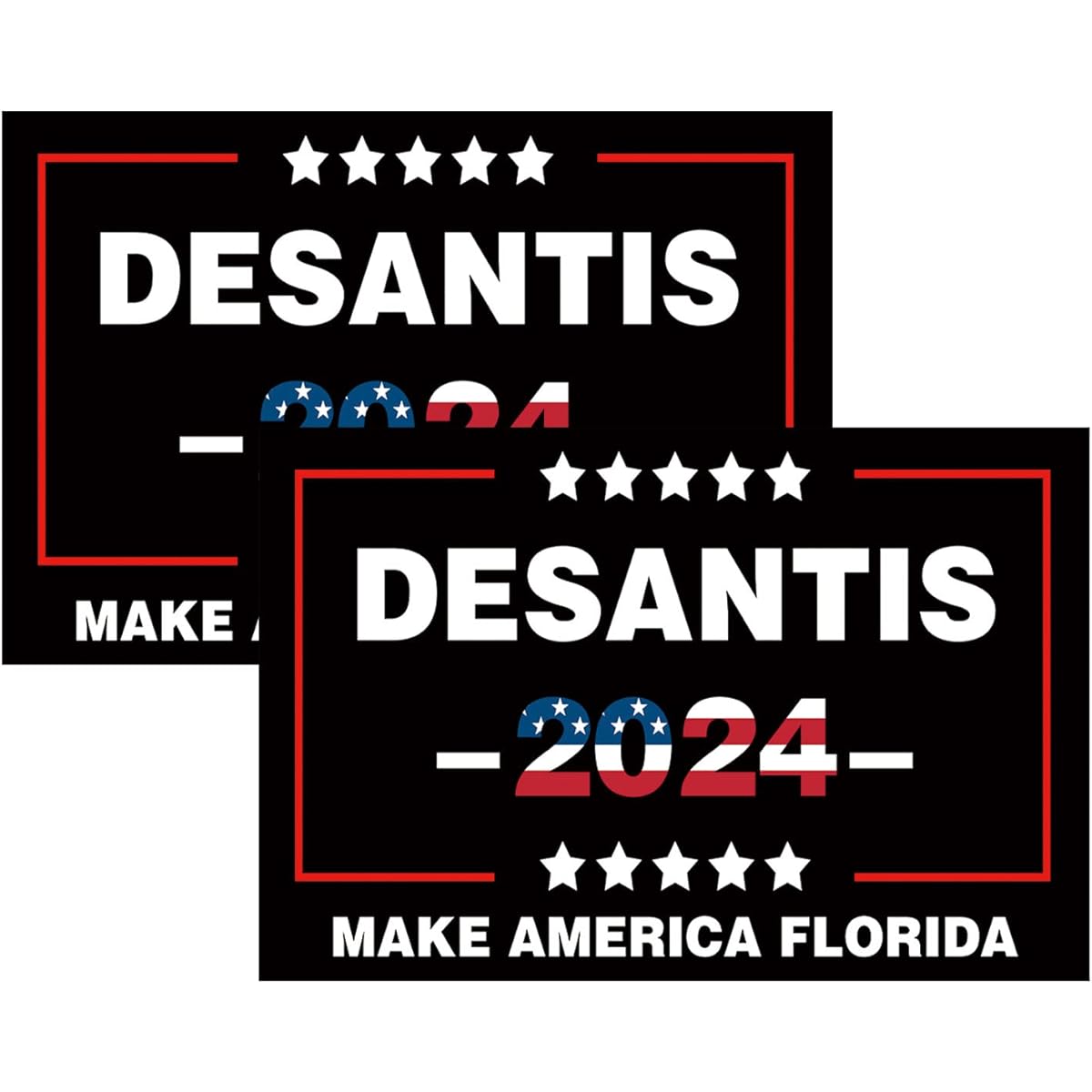 Desantis 2024 Bumper Stickers 2 Sheets Desantis 2024 Make America Florida Stickers Car Sticker Decal for Bumpers Laptops Doors Windows 6x4 Inch