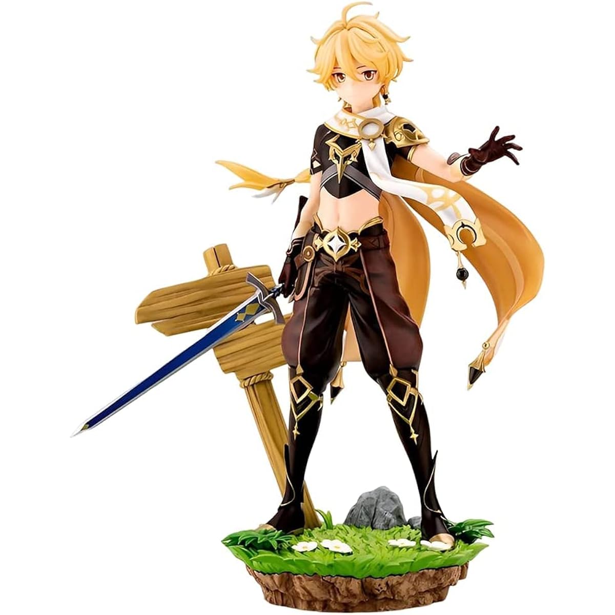 LimuToy Genshin Impact Figure Traveler 1/7 PVC Action Figure Static Game Figure Model 3D Collector Model Doll Great Gift for Genshin Game Fans 9.6inch/24.5cm Traveler (Other)
