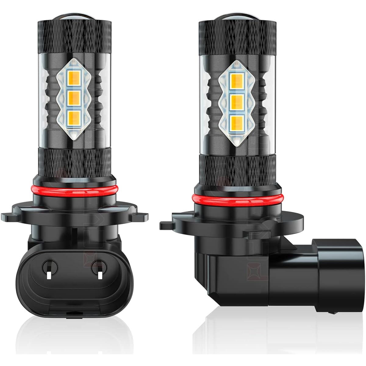 PCVBMLAUT 9006 9145 LED Fog Light Bulb 80W 3500K Golden Yellow Light 9006 9145 9005 H10 9140 9145 LED Halogen Replacement Bulb Car Pickup Van SUV ATV Motorcycle Plug and Play 2 Pack