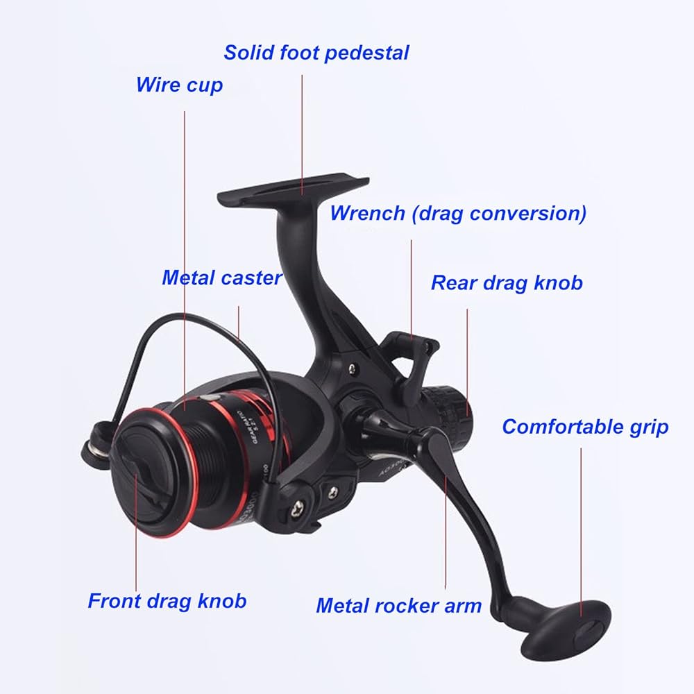 Spinning Reel, Stable Waterproof Metal Wire Cup 9+1BB Sturdy Fishing Wheel for Carp Fishing