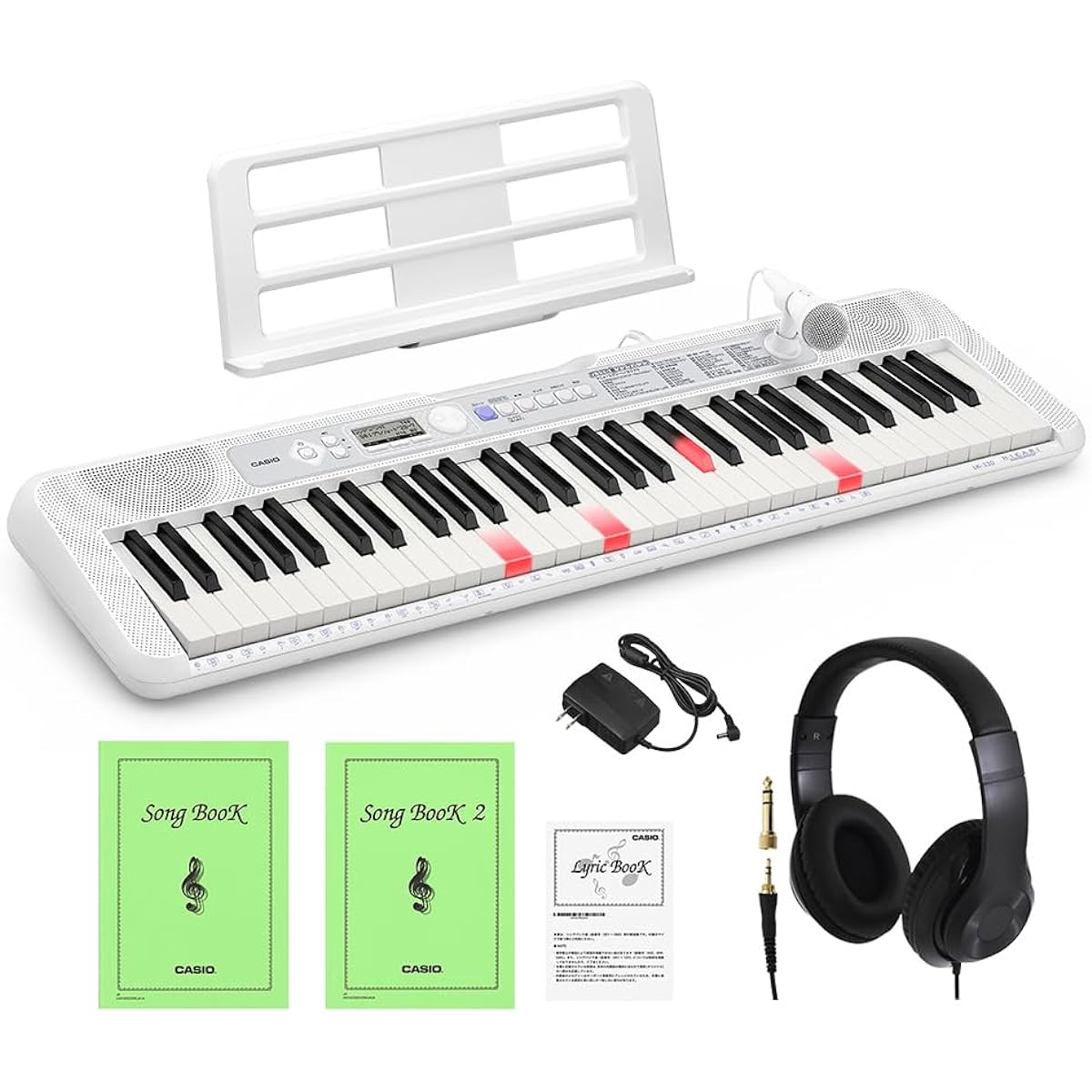 CASIO LK-330 Optical Navigation Keyboard 61 Keys Headphone Set Casio