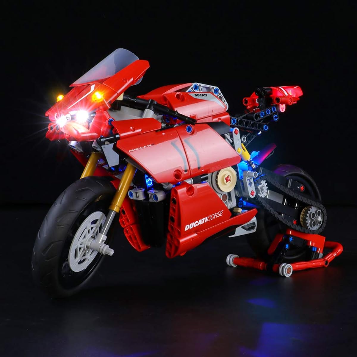 BRIKSMAX LED Light Kit for Technic Ducati Panigale V4 R - Compatible with Lego 42107 (Lego Set Not Included)