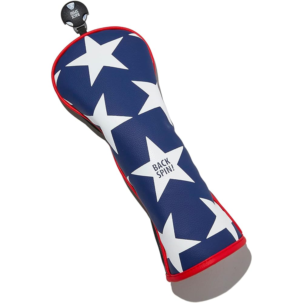 BACK SPIN! STAR PU Head Cover for FAIRWAYS Back Spin Synthetic Leather Head Cover Star Pattern Fairway Black Red White Stylish Flashy Cool