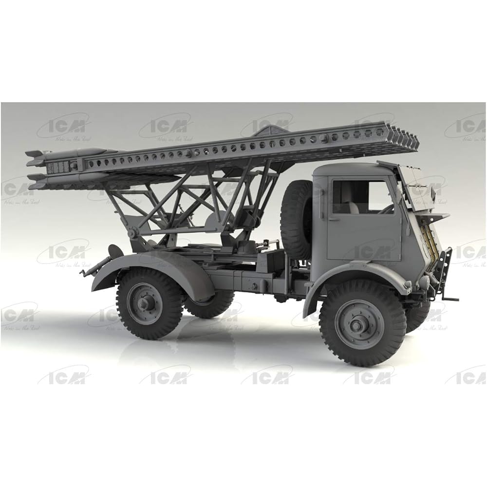 ICM 1/35 World War II Soviet Army BM-13-16 Multiple Rocket Launcher W.O.T8 Body Plastic Model 35591