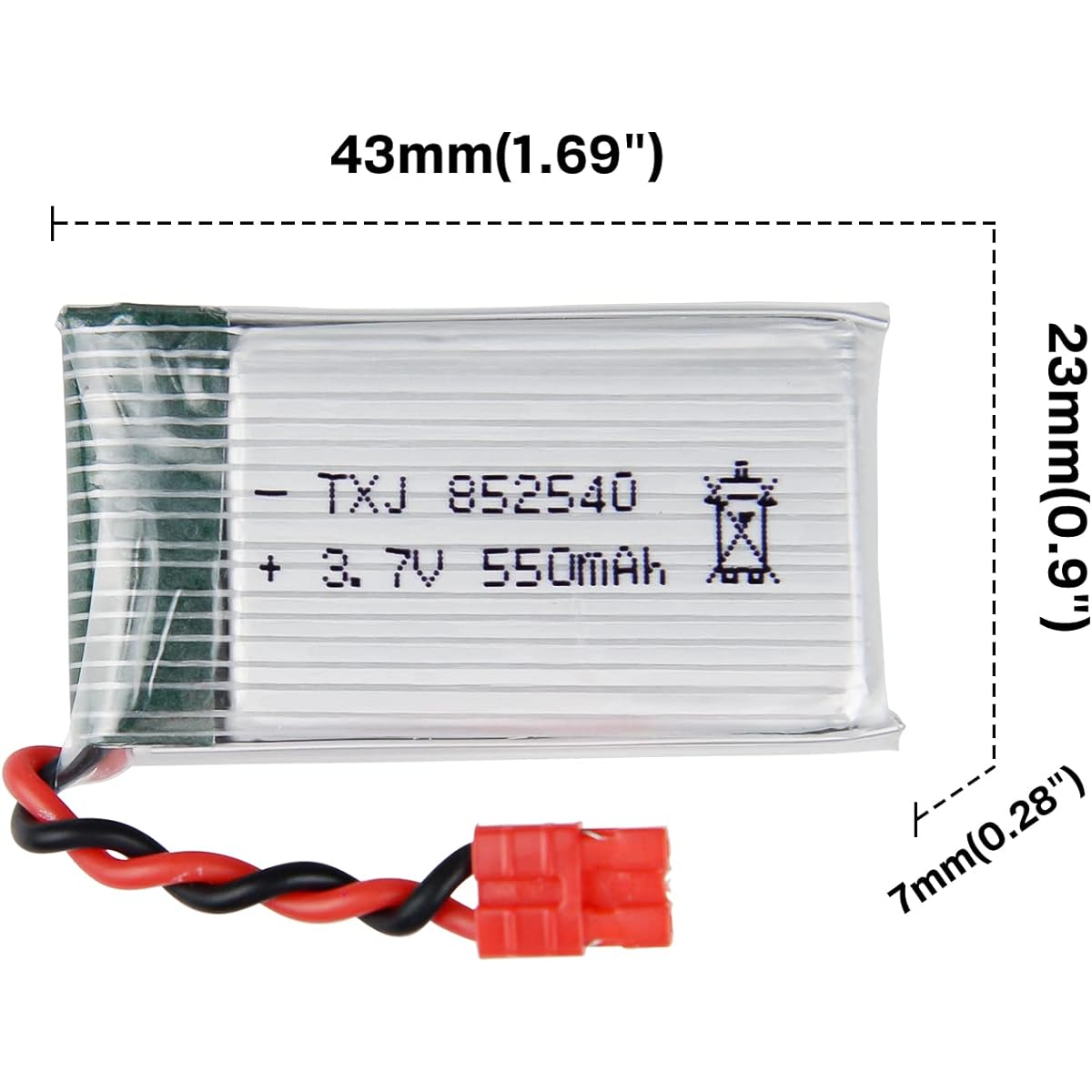 Cheerwing 3.7V 550mAh 4 Batteries and 4-in-1 Charger for Cheerwing Syma X5SW-V3 Drone