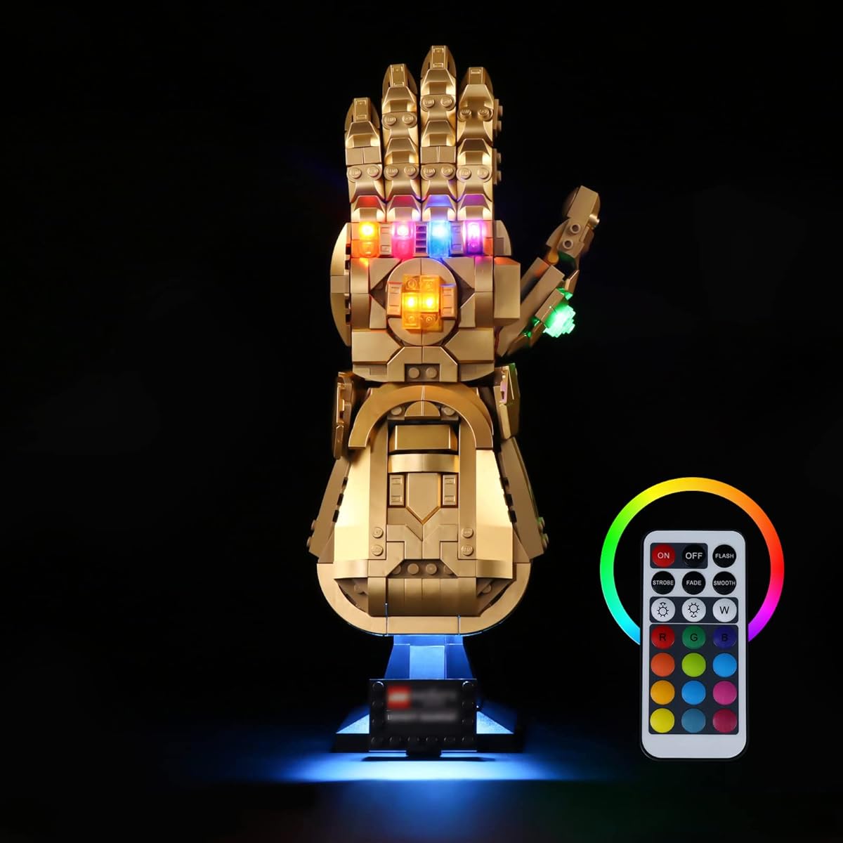 CoolDuck Light Kit for Lego Infinity Gauntlet 76191 Building Set Remote Control Version Lighting Kit Compatible with LEGO 76191 Set (Light Kit Without Model)
