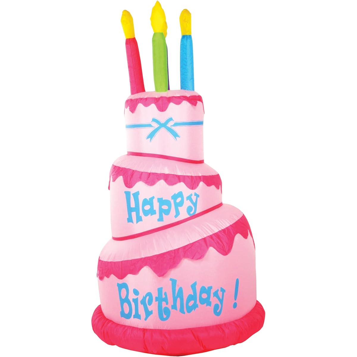 Beistle Novelty Jumbo Inflatable Cake Happy Birthday Party Decorations for Yard Outdoor Lawn Decoration