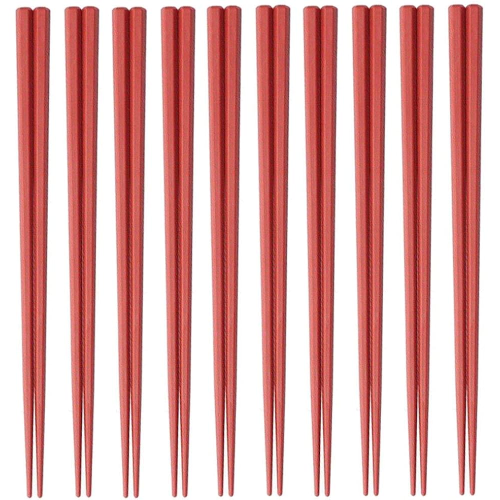 Daikoku Kogyo SPS reusable chopsticks 23cm hexagonal (red) 100 pieces