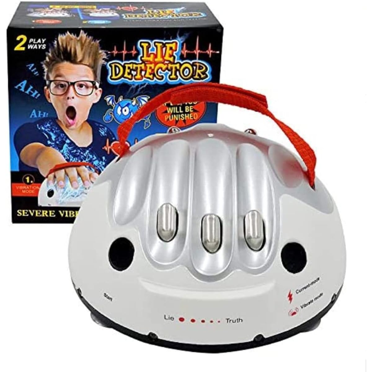 Miniature Electric Shock Polygraph Novel and Funny Electric Lie Detector Truth or Dare Game Polygraph Truth Game Toy Best Gift