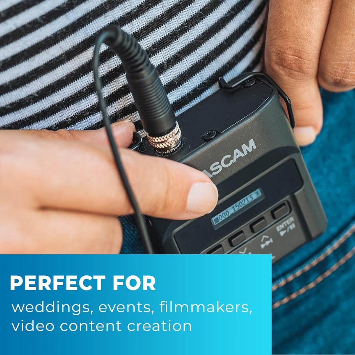 TASCAM DR-10L Pin Microphone Recorder Black for Youtube Audio Recording Internet Distribution Podcast Video Shooting Vlog Recording