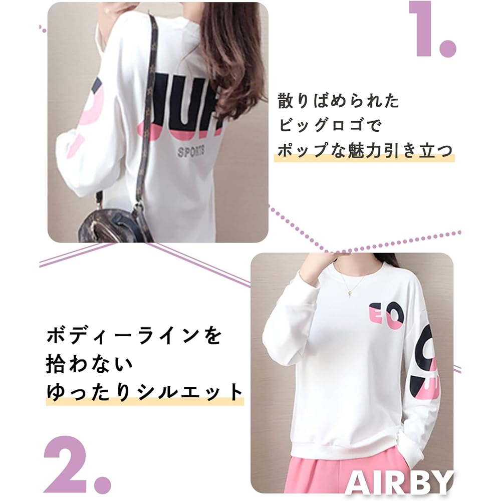 [Airby] Jersey Setup Logo Sideline Tops Pants Sportswear Top and Bottom 2 Piece Set Women's