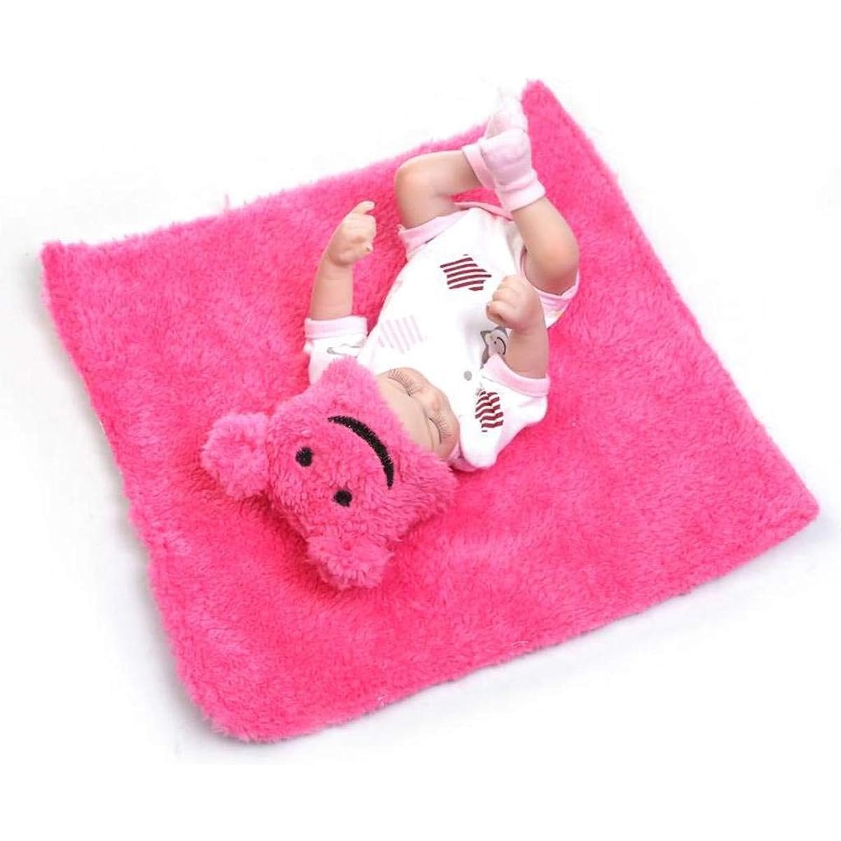 TERABITHIA Miniature 10" Realistic Beautiful Dreamer Newborn Baby Doll Kit Silicone Full Body Washable for Girls
