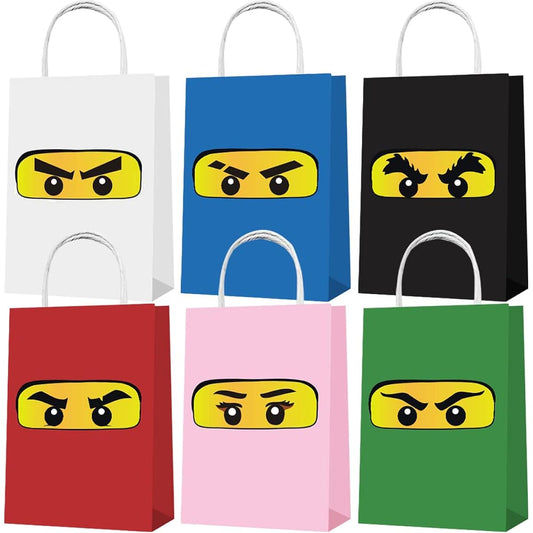 12 Party Favor Bags for Ninjas