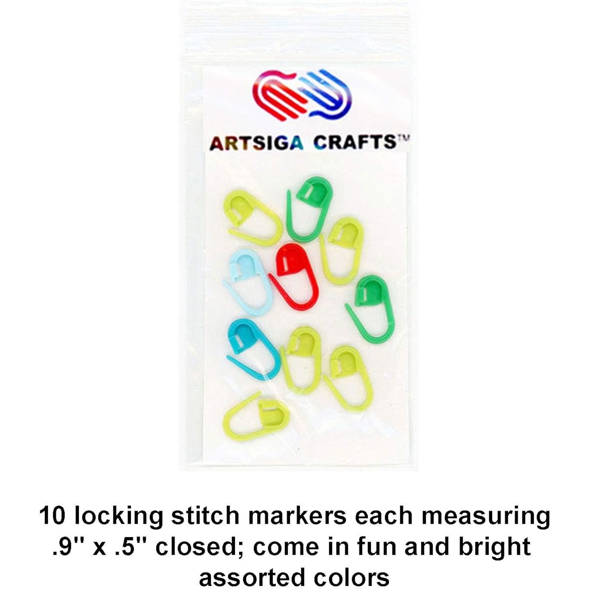 Knitter's Pride Knitting Needles SmartStix Replaceable Tip Set Artsiga Crafts with 10 Stitch Markers Size US 6 (4mm) NM-AB-599854