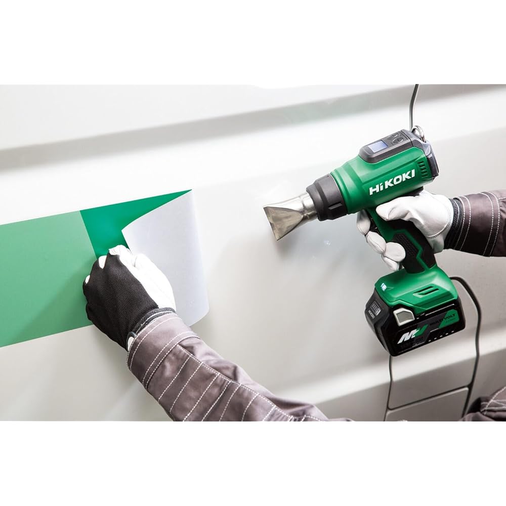 HiKOKI 18V cordless heat gun, temperature adjustable, air volume switching function, 3 types of nozzles, storage battery and charger sold separately, case included, RH18DA(NNP)