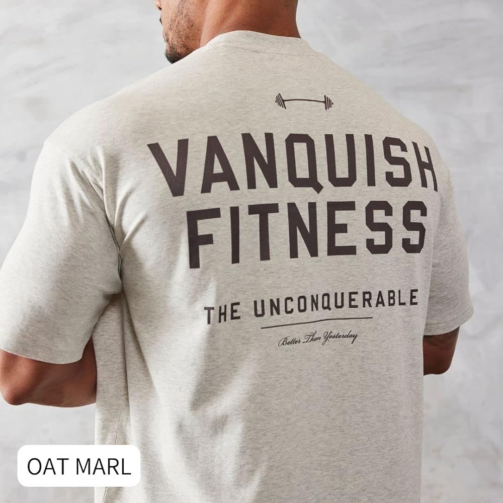 [Vanquish Fitness] Vanquish Fitness UNCONQUERABLE OVERSIZED T SHIRT Oversized T-shirt (overseas size)