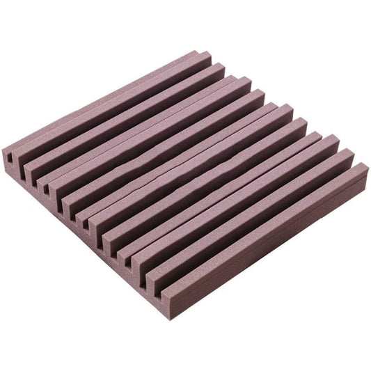 Anti Noise Bar Decoration Soundproof Foam Panels, Square Stripe Acoustic Panels Cinema Classroom Sound Absorbing Cotton Household Supplies (Blue) (Purple)