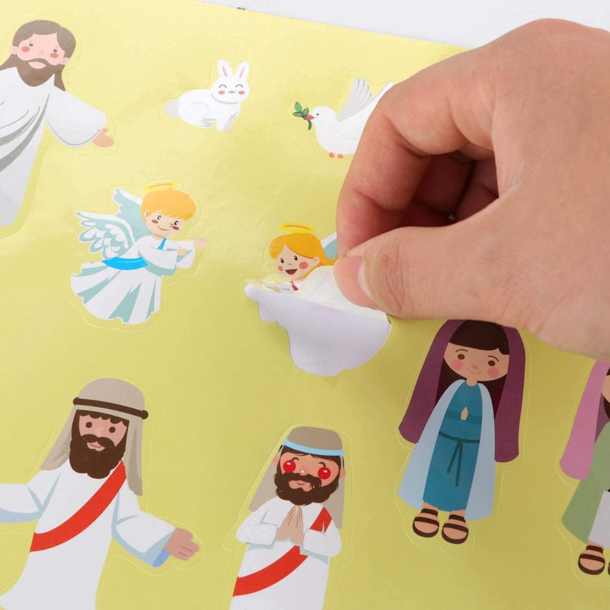He Lives Stickers Set of 12 Easter Resurrection Stickers for Kids Crafts Activities Games