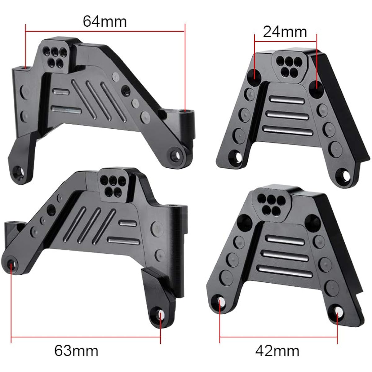Que-T Metal Front Rear Shock Hoops Shock Tower Mounts for 1/10 RC Axial SCX10III AXI03007 Crawler Car