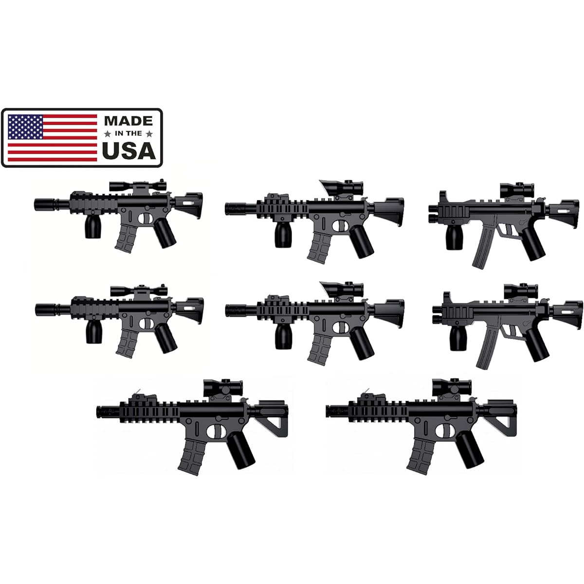 Custom Modern Combat Weapons Pack (p19) Designed for Brick Minifigures
