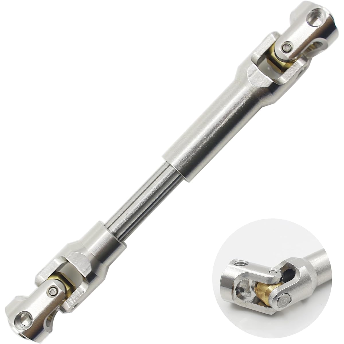 Raflot Drive Shaft Stainless Steel Heavy Duty Drive Shaft for 1/10 RC Car Crawler Axial SCX10 90046 AXI03007 TRX4 Redcat Gen8(75-96mm)