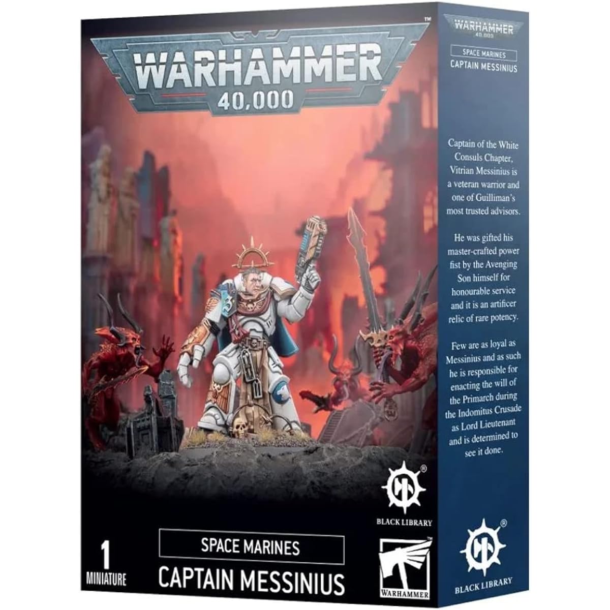 Games Workshop Warhammer 40K: Space Marines - Captain Messinius White
