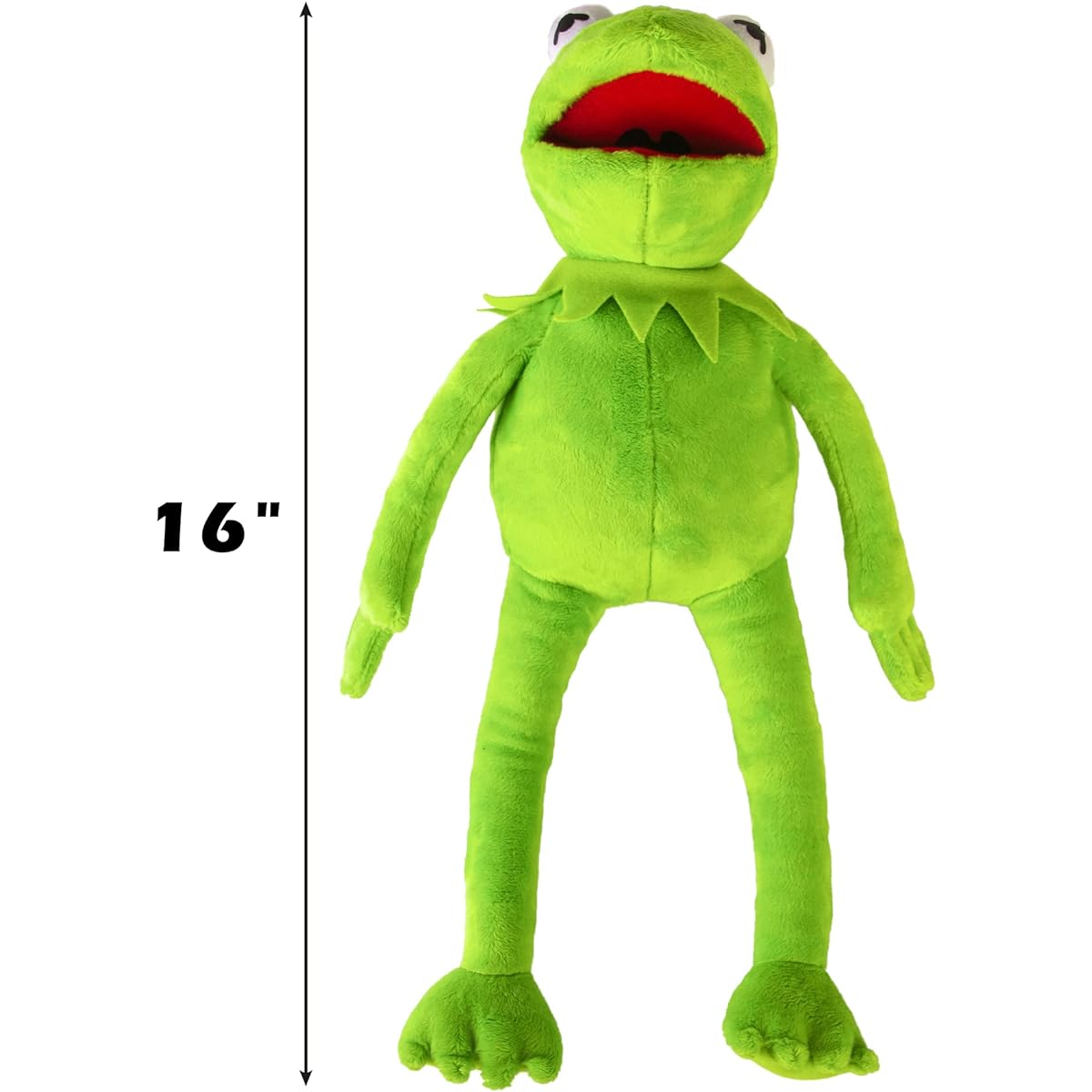 Kermit Frog Puppet, The Muppet Show, Soft Handed Frog Plush Toy, Halloween, Christmas, Thanksgiving Gift Idea for Boys and Girls - 16 Inch