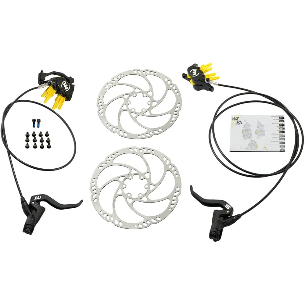 Magura MT5 4-Piston Post Mount Hydraulic Disc Brake Set w/ 180mm Rotors (F+R), MG2555