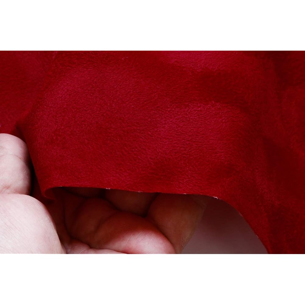 NBK Velveteen suede style "EBI-SOFINA" Approximately 95cm width x 10m cut-off red EBI-SOFINA-18-10M