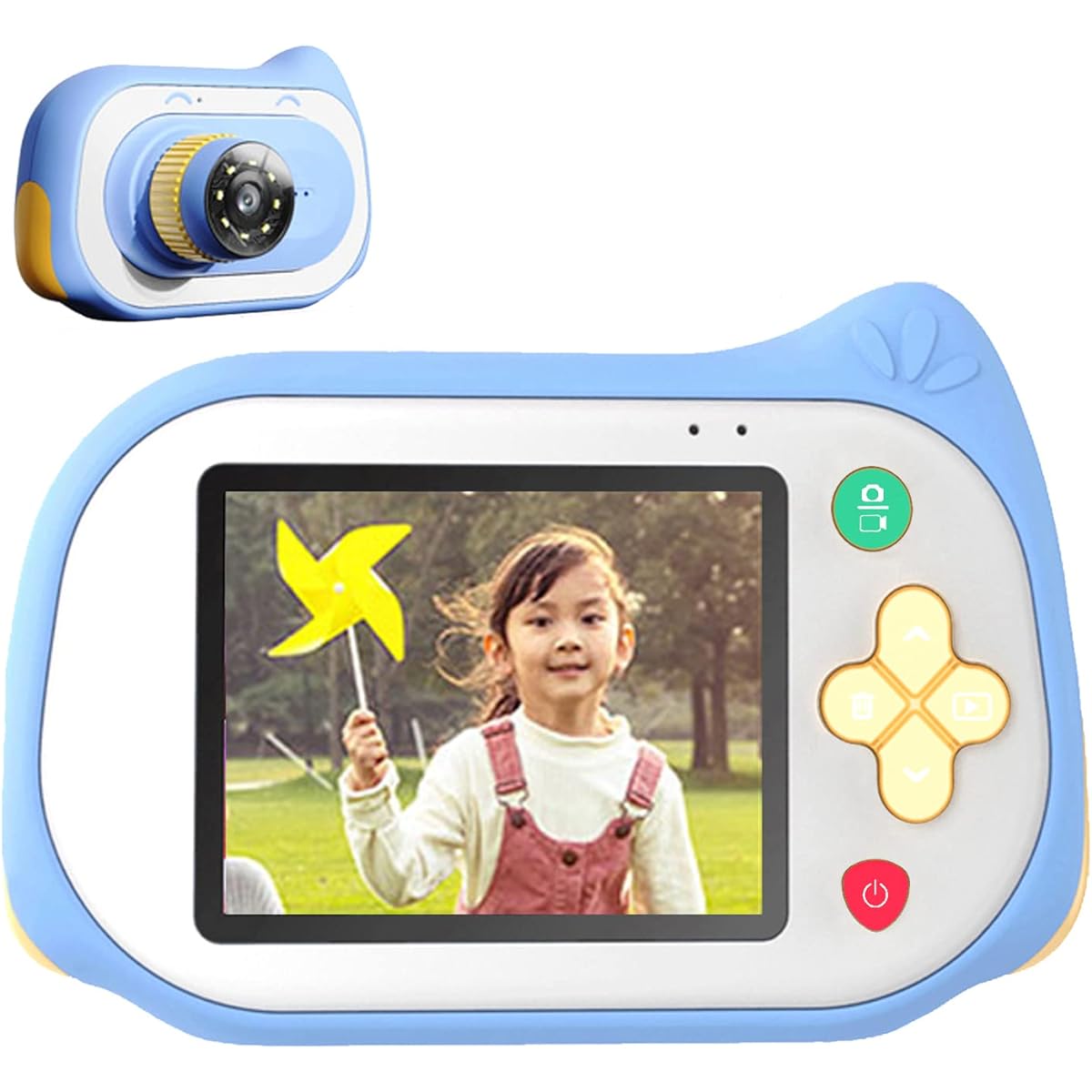roscope Digital Magnifier with LED Light Source Portable Microscope Camera 0-200X Magnification Wireless Handheld Toy Science Microscope Photo Video Shooting Mini for Kids Students Beginners Education Learning 15MP Convenient Cute USB Rechargeable (Blue)