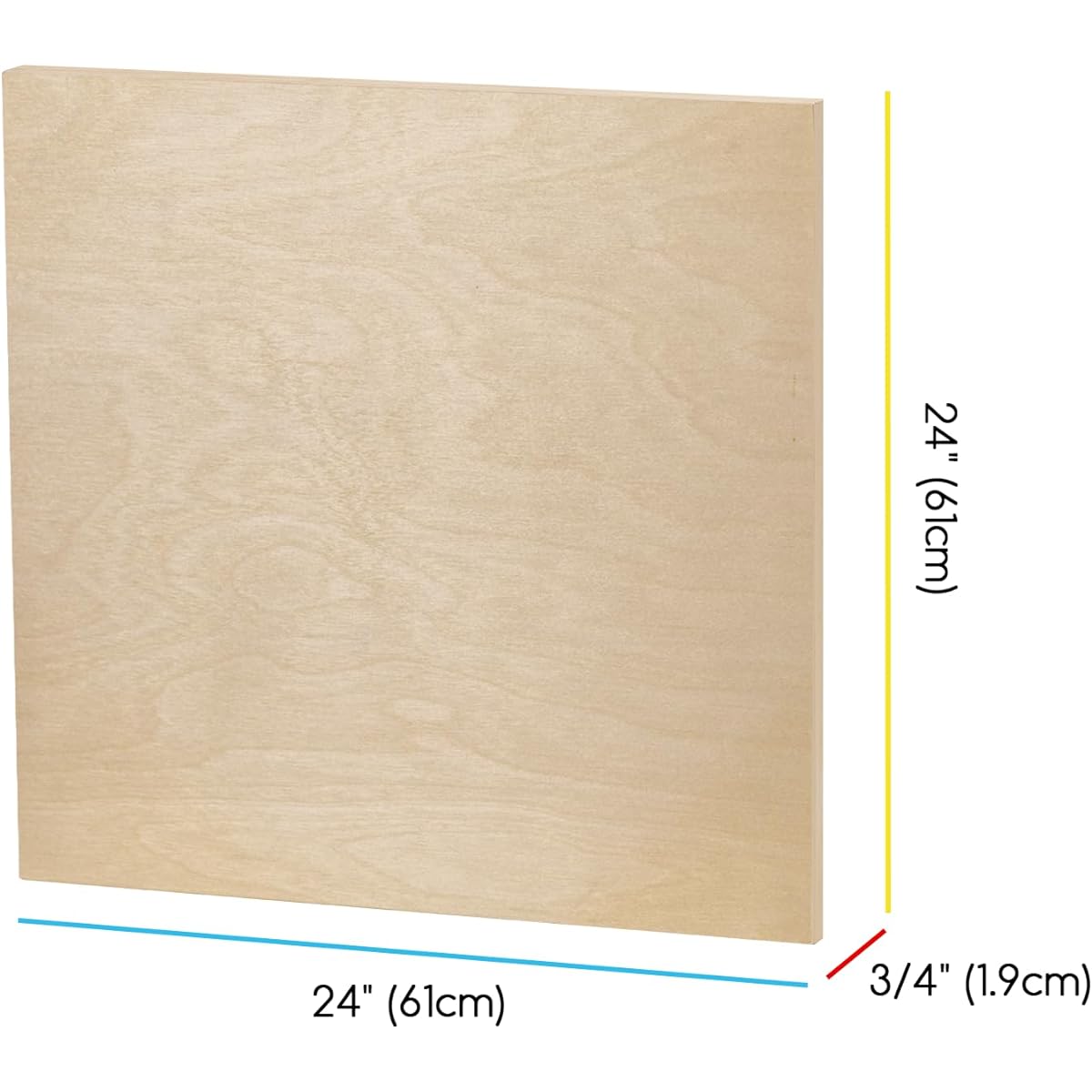 MEEDEN Unfinished Wood Canvas Boards: 3/4" Deep 24x24" Wood Canvas Panels 2 Pack - Blank Cradle Wood Art Boards for Painting