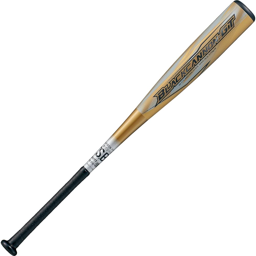 ZETT Youth Baseball Softball FRP Bat Black Cannon-GT